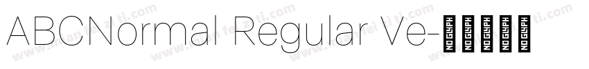 ABCNormal Regular Ve字体转换